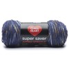 Red Heart Super Saver Jumbo Speckle Soft Navy Yarn -