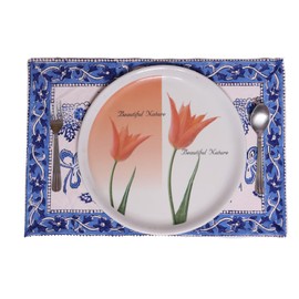 RADHIKA IMPEX - Manteles individuales decorativos de algodón con servilletas, juego de 6 unidades, resistentes y duraderos para comedor, hotel y restaurante (13 x 18 pulgadas)