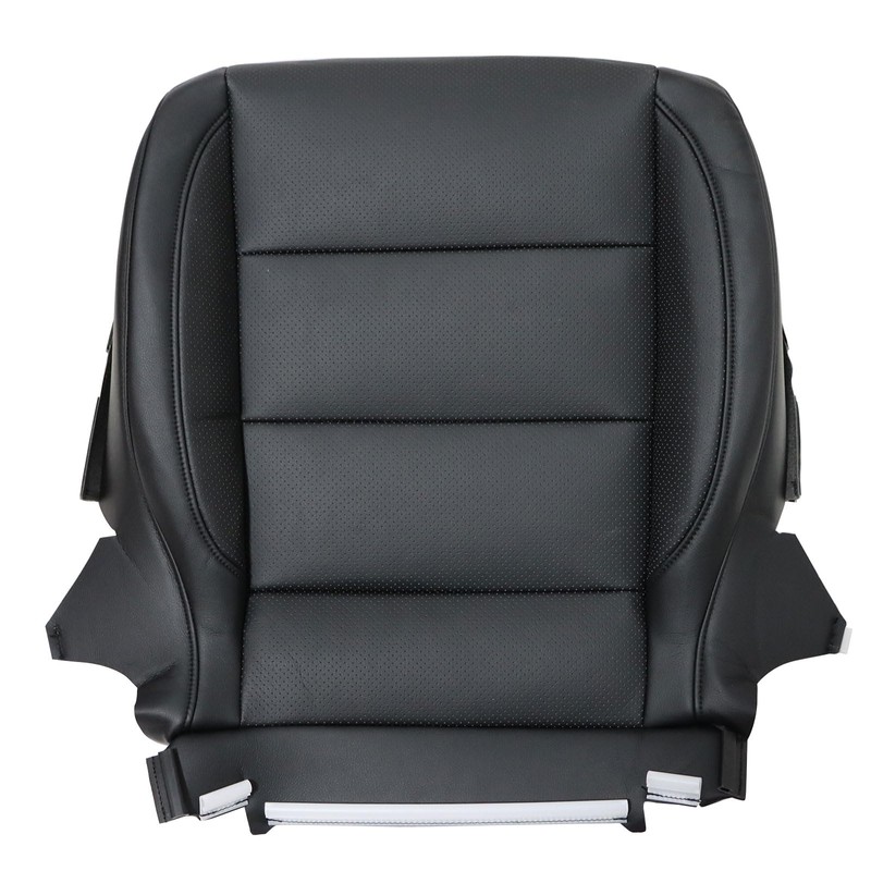 SecosAutoparts Driver Side Bottom Replacement Perforated Leather Seat Cover Black