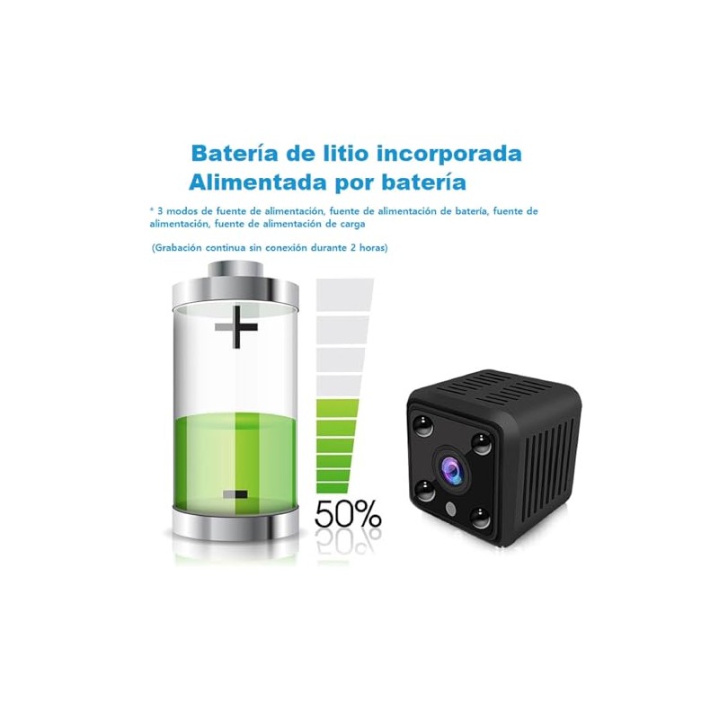 Mini Camara Espia WiFi Oculta, Cámara de Seguridad 1080P HD