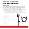 IMP Kit Ducha Regadera Telefono Modulable Negro Mate Accesorios