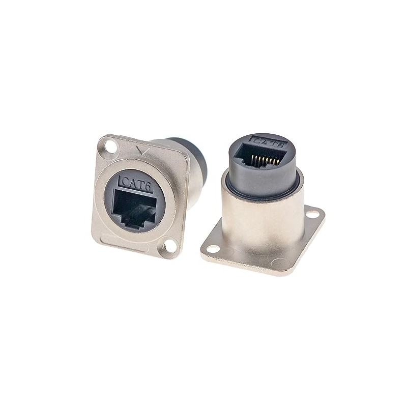 HangTon - Conector RJ45 impermeable, Ethernet Cat6, Paquete de 5