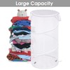 BATTOO Large Collapsible Laundry Basket with Lid Foldable Mesh Pop