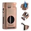 FANKAI Cigar Torch Lighter with Cigar V Cutter Cigar Punch