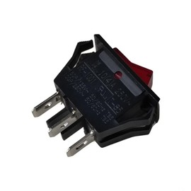 RF-1001 10A 250VAC 3 Pins 2 Positions Rocker Switch with Red Light Button