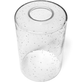 Clear Bubble Seeded Glass Shade, Cylinder Glass Lamp Shade Light Fixture Replacement Glass Globe with 1-5/8-Inch Fitter Opening, Diameter 3.9”Height 5.9"