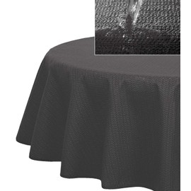 Brandsseller Garden Table Cloth Foamed Weatherproof and Non-Slip Tablecloth for Garden Balcony and Camping, grey