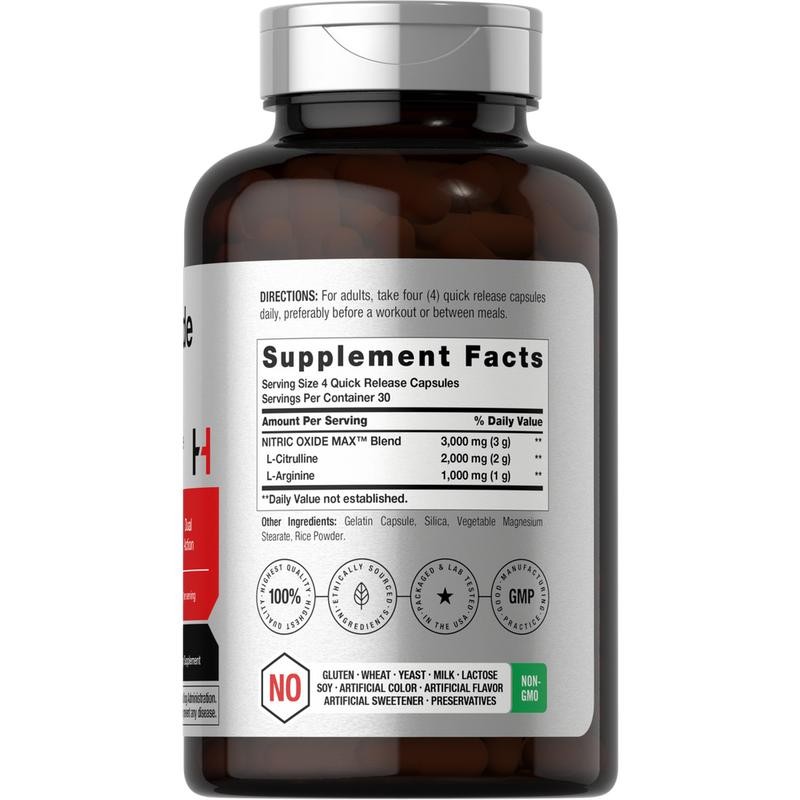 Nitric Oxide 3000mg | 120 Capsules