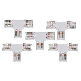 Lyyt - Solderless RGB COB LED Strip Connectors - 5 Pack - 10mm T-Connectors