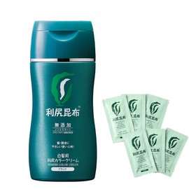 Rishiri Color Cream (Black), 6.0 oz (170 g), Rishiri Color Care Conditioner (Bonus 6 Packages)