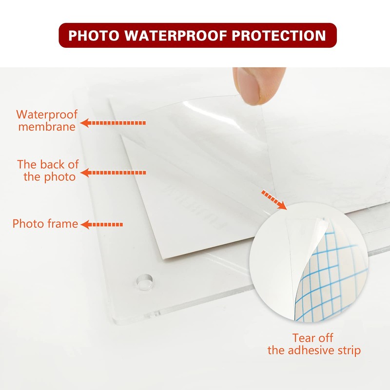 Suaific 5x7 Waterproof Picture Frame for Grave - Acrylic Outdoor
