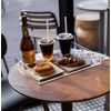 2 Pack Serving Tray with Handles, Clear Acrylic Tray for