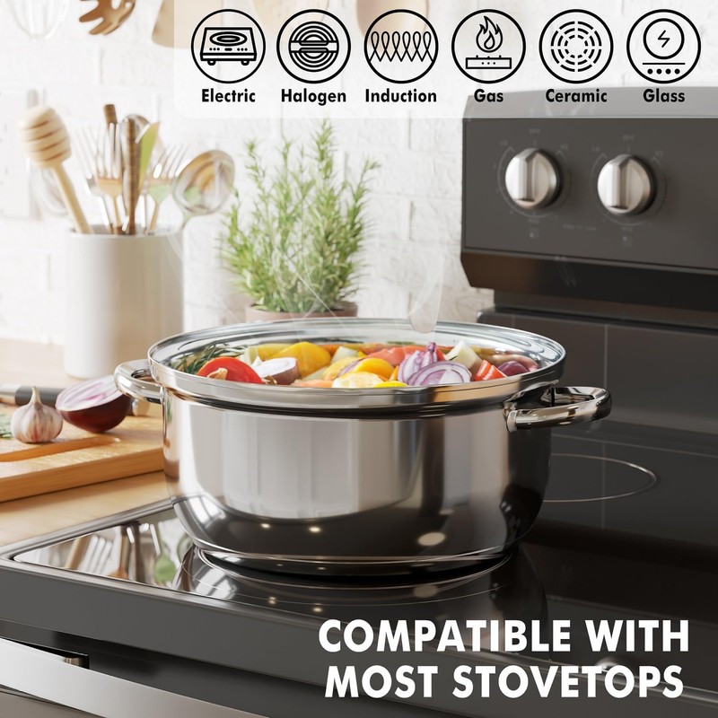 Juice Steamer Extractor, 11 Qt 304 Stainless Steel, Canning Steamer