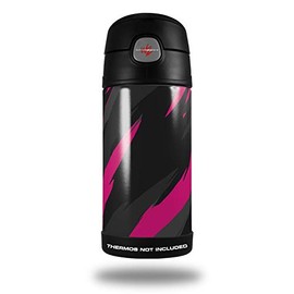 Skin Decal Wrap compatible with Thermos Funtainer 12oz Bottle Jagged Camo Hot Pink (BOTTLE NOT INCLUDED)