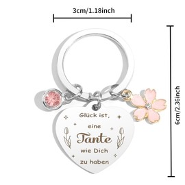 Mother's Day Gift For Auntie Gifts For Women Ramadan Gifts Keyring Birthday Gift Aunt Gift Thank You Gift For Aunt Gifts For Aunt Birthday Gift, silver