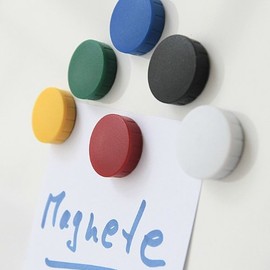 Round Holding Magnets for Whiteboards, Fridge Magnet, Magnetic Board, Magnetic Wall, 24 mm Diameter Pack of Magnets in Grey
