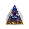 12 Zodiac Orgone Crystal Pyramid, Natural Amethyst Crystal Ball for