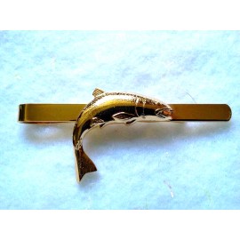 Unbranded #1 TIE BAR GOLD TONE FISH - MADE IN CZECH