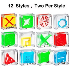 Piucrty Children's Birthday Party Favours Mini Patience Game Children 24 Pieces Small Items Useful Party Bags Birthday Puzzle Games Tombola Prizes Skill Games Small Toys Gifts