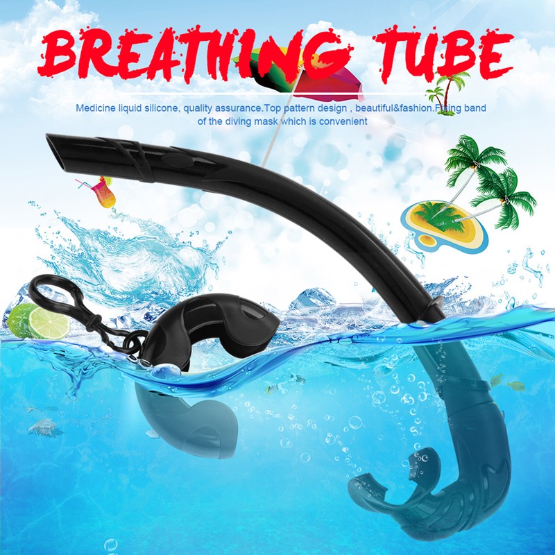 Keep Diving Silicone Wet Breathing Tube Foldable Snorkeling Free Diving