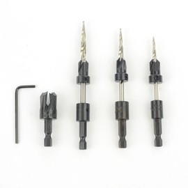 W L Fuller 10349003C Countersinks and Matching HSS Taper Point Drills, Set of 3
