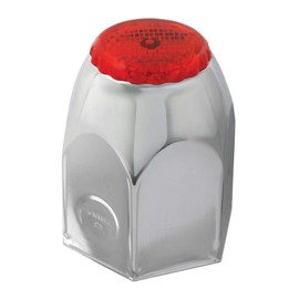 GG Grand General 10290SP 1-1/2 X 2 Inches Chrome Lug Nut Cover w/Red Reflector, Set of 10