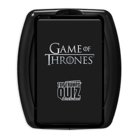 Top Trumps Game of Thrones Quiz Trivia Game, 100 categories to test your knowledge and memory featuring Tyrion Lannister, Cersei Lannister, Arya Stark, Daenerys Targaryen, 2+ player game for ages 18+