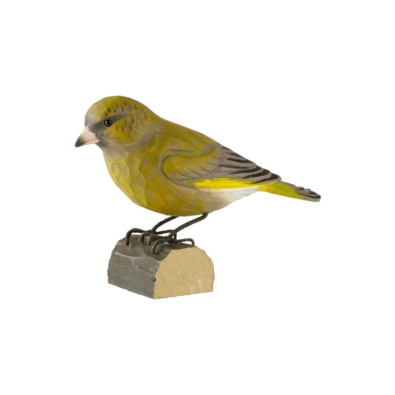 WILDLIFEGARDEN Wildlife Garden WG407 DecoBird Grünfink - Handgeschnitzter Dekorative Vogel