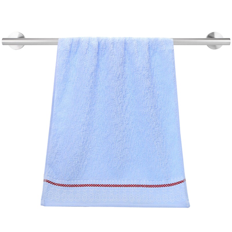 Stainless Steel Single Rod Towel Rack Round Base Bathroom Bedroom