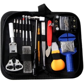 YWH WXB Watch Repair Tool Kit, 147 Pieces Professional Watch Link Removal Tool Screwdriver Spring Bar Tool with Black Storage Bag
