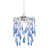 Modern Waterfall Design Easy Fit Pendant Shade with Clear/Midnight Blue