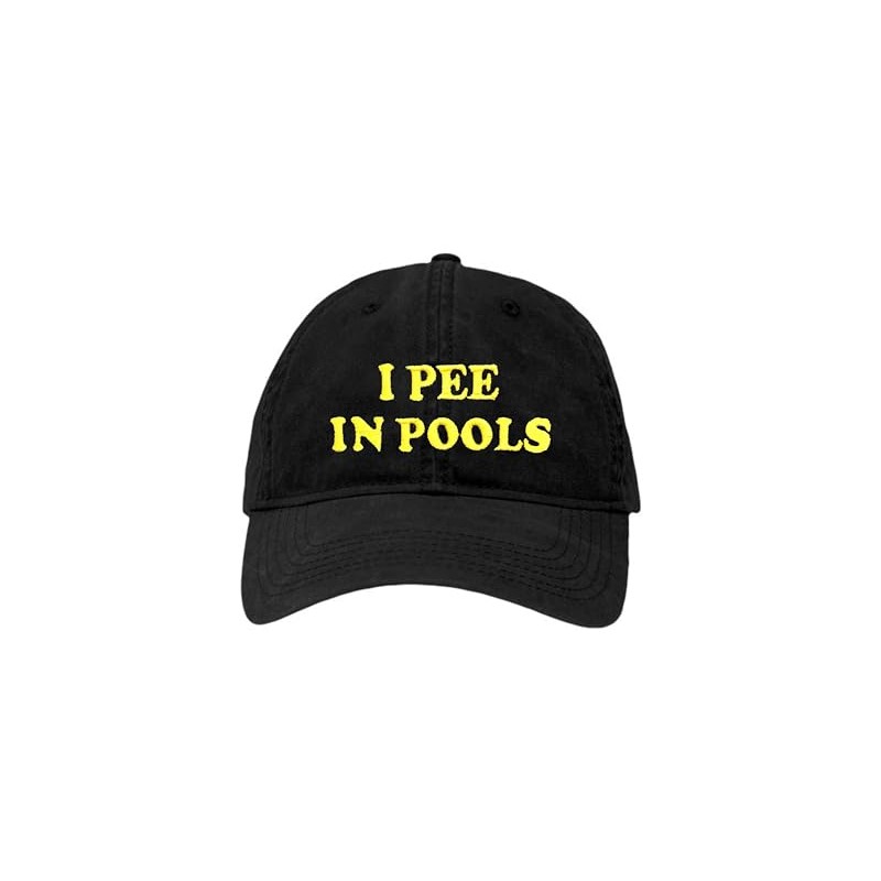 One Size Black Deluxe Dad I Pee in Pools Embroidered