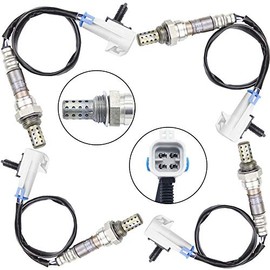 Guniang 4x Oxygen O2 Sensor 1 & 2 for 2002 2003-2005 Cheverlet Blazer 4.3L; 2002-2004 S10 4.3L Upstream + Downstream Upper Lower