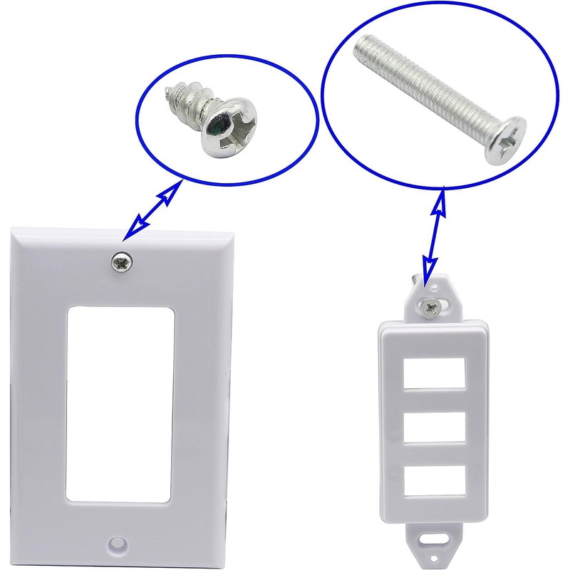zdyCGTime 3-Port HDMI 2.0 Decorative Wall Plate - HDMI, Component,