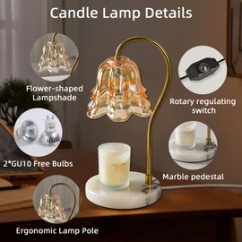 REYDELUZ Candle Warmer Lamp with Dimmer, Home Decor Gift for her, Birthday Gift for mom, Home Scented Jar Candles Heater