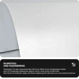 Netuno 10 x Fine Cardboard Mother of Pearl White DIN A5 148 x 210 mm 300 g Sirio Pearl Ice White Pearlescent Cardboard White Elegant for Wedding Invitations Birthday Invitations