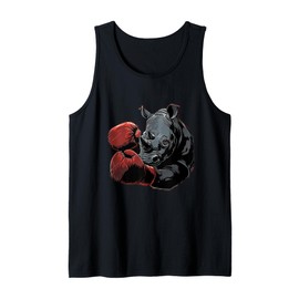 Boxing Rhino with Boxing Gloves Kickboxing Funny Boxer Tank Top