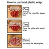 Pack of 300 Cling Film with Elastic Band, Food Covers,