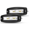 BUNKER INDUST 7" Inch Flood LED Light Pods,Pair Flush Mount