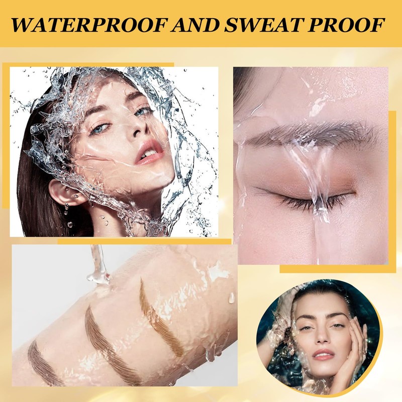 Magic Eyebrow Pencil, Waterproof, Microblading Eyebrow Pencil with 2 Micro