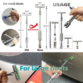 NIUVOCY Car Dent Puller Kit,147pcs Paintless Dent Remover Tool for Car,Dent Lifter& Big Size Heavy Duty Auto Slide Hammer Dent Remover Tools for Hail Dent Removal Kit