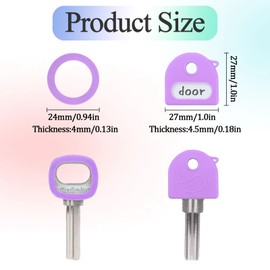 20 pieces key caps, key marking, semi-circular and round, 2 styles, 10 colours, key marker set with the label for easy identification of front door keys