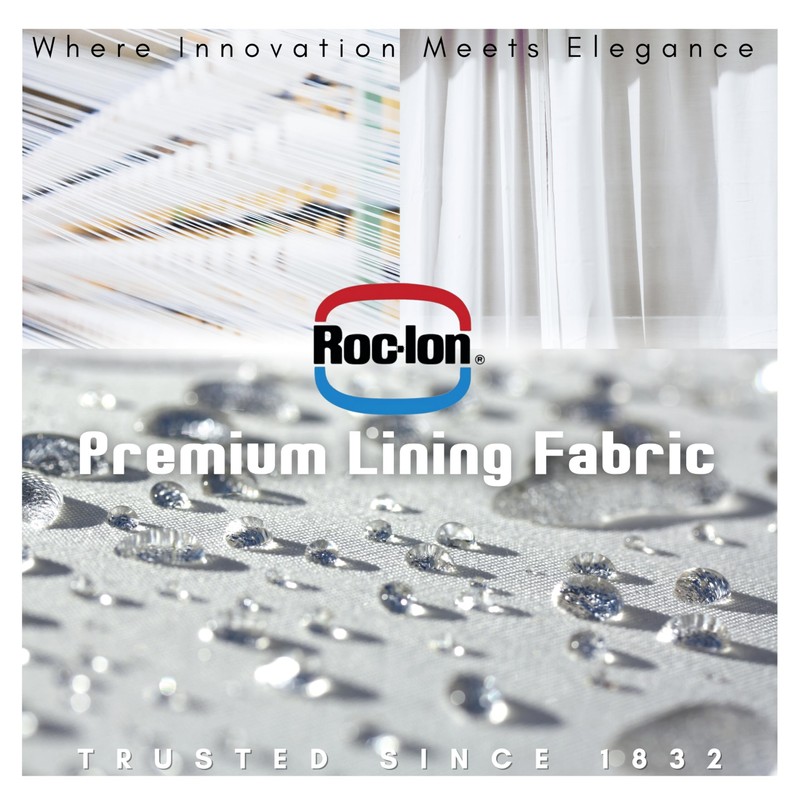 ROC-lon 54 Inch 100% Polyester Budget Blackout Drapery Lining Fabric,