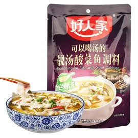 Sichuan Pickled Mustard Fish Seasoning 10.58 oz/300g, Haorenjia Chinese Seasoning for Fish with Sour Cabbage, ORIGINAL IMPORTED from china.