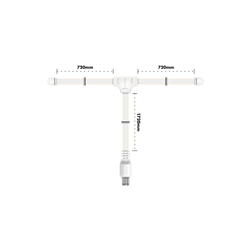 FM Ribbon Aerial with 1.8m Lead F Socket Connector. Receiver,