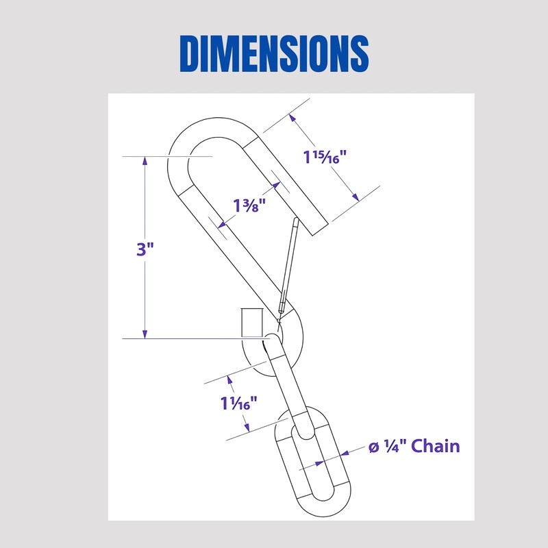 MarineNow 1/4" x 42" Trailer Safety Chain – Hot Dipped