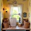 1:12 Scale Dollhouse Miniature Storage Basket, Plastic Laundry Basket, Bathroom