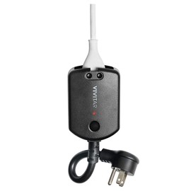 Vivitar Ha-1011 Outdoor Wi-Fi Outlet with Timers, Waterproof Outdoor Smart Plug 10Amp 3 Prong Outlet Built-in WiFi Set Multiple Timers Daylight Saving Time Controls On Smartphone, Black