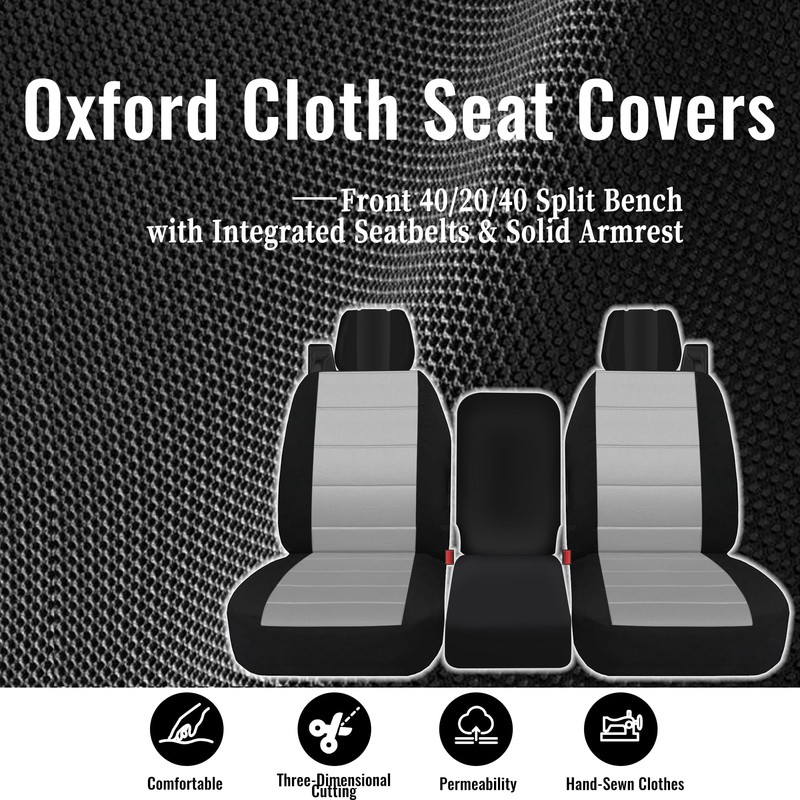 EDIETH Front 40/20/40 Thickened Heavy-Duty Oxford Fabric Seat Covers Compatible