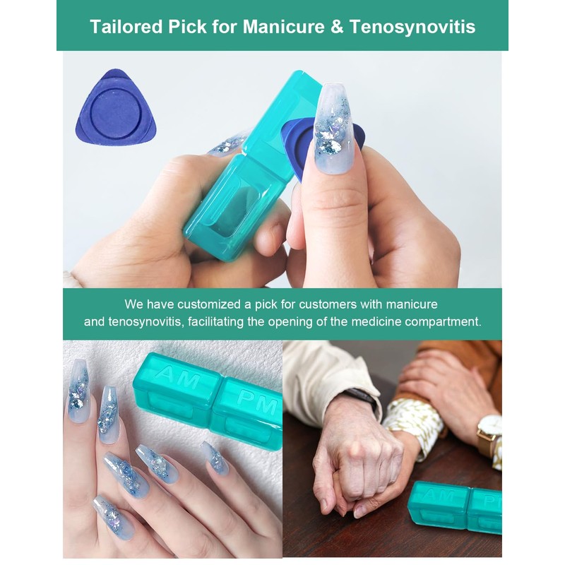 YONLOG Monthly Pill Organizer 3 Times a Day, with Portable